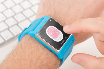 Fingerprint scanning on smartwatch