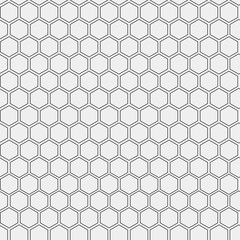 Abstract minimalistic black and white pattern hexagon