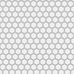 Abstract minimalistic black and white pattern hexagon