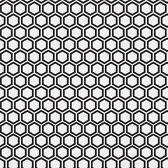Abstract minimalistic black and white pattern hexagon - 75758647
