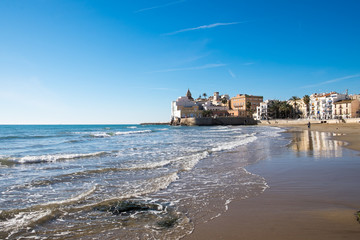 Beach at Sitges in Spain