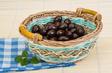 Almond in chocolate