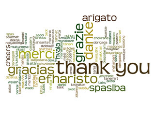 Conceptual thank you word cloud