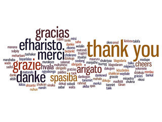 Conceptual thank you word cloud