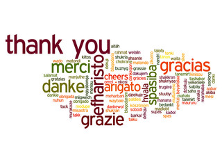 Conceptual thank you word cloud