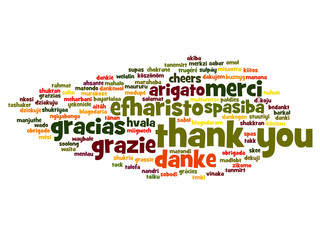 Conceptual thank you word cloud