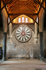 King Arthur's round table on temple wall in Winchester England U