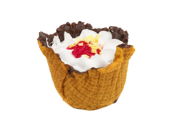 basket with dessert