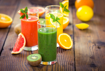Healthy fruits smoothies