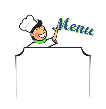 Chef with Menu Area