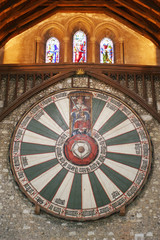 Fototapeta na wymiar King Arthur's round table on temple wall in Winchester England U