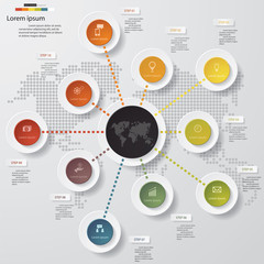 Design clean number banners template. Vector.