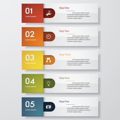 Design clean number banners template. Vector.