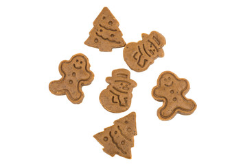 Gingerbread dough for Christmas cookies and cookie cutters.