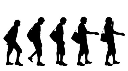 Vector silhouette of a man.