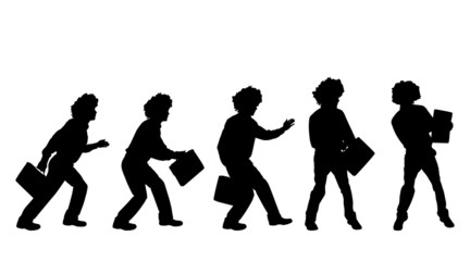 Vector silhouette of a man.