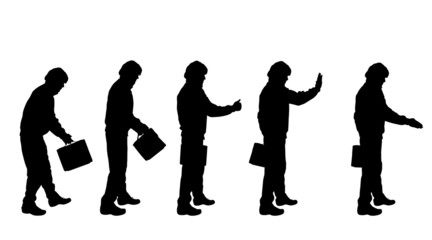 Vector silhouette of a man.