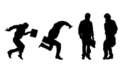 Vector silhouette of a man.