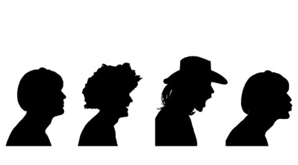 Vector silhouette of a man.