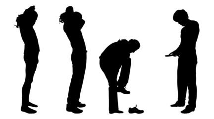 Vector silhouette of a man.