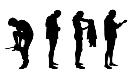 Vector silhouette of a man.