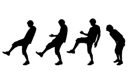 Vector silhouettes of men.