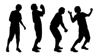 Vector silhouette of a man.