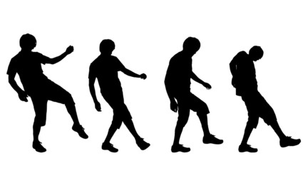 Vector silhouette of a man.