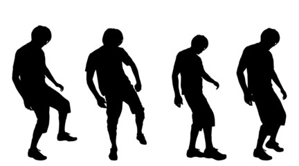 Vector silhouette of a man.