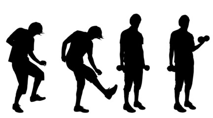 Vector silhouette of a man.
