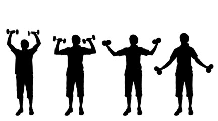 Vector silhouette of a man.