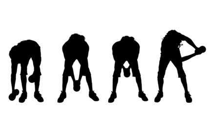 Vector silhouette of a man.