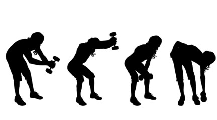 Vector silhouette of a man.