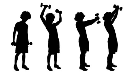 Vector silhouette of a man.
