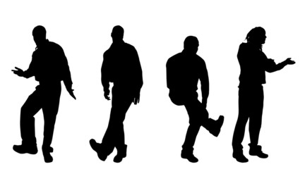 Vector silhouette of a man.
