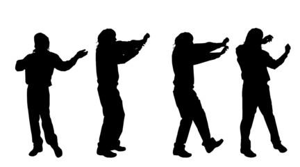 Vector silhouette of a man.