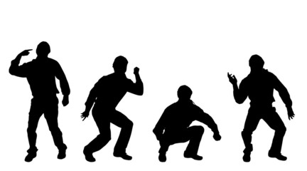 Vector silhouette of a man.