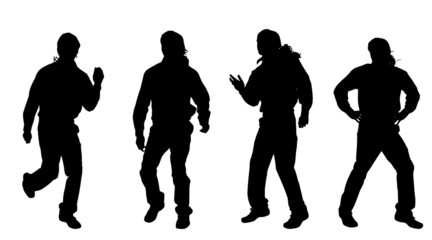 Vector silhouette of a man.