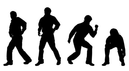 Vector silhouette of a man.