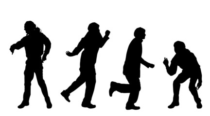 Vector silhouette of a man.