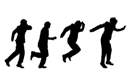 Vector silhouette of a man.