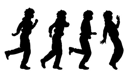 Vector silhouette of a man.