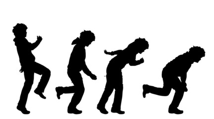 Vector silhouette of a man.