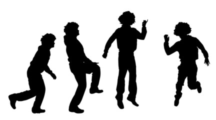 Vector silhouette of a man.