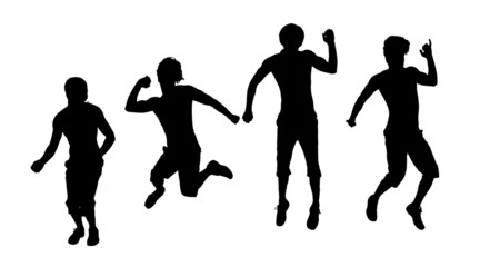 Vector silhouette of a man.