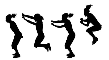 Vector silhouette of a man.