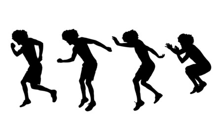 Vector silhouette of a man.