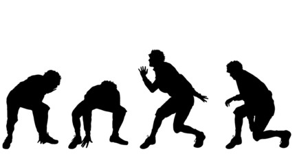 Vector silhouette of a man.