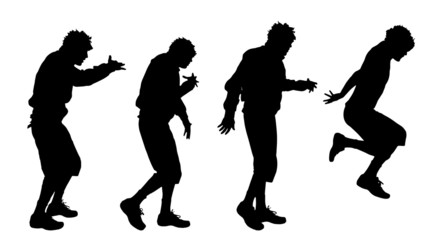 Vector silhouette of a man.