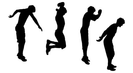 Vector silhouette of a man.